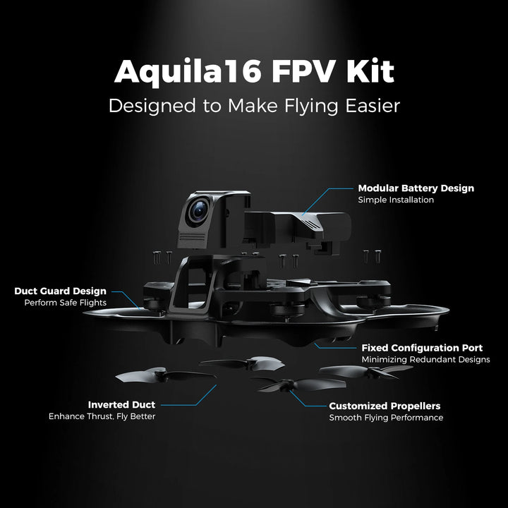 Aquila16 FPV Kit Brushless Racing Drone Professional Quadcopter Indoor Outdoor Camera Drone