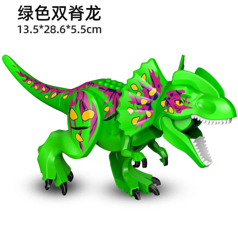 Jurassic World 3 Brutal Raptor Building Blocks Dinosaur Bricks Tyrannosaurus Indominus I-Rex Assemble Toy for Children