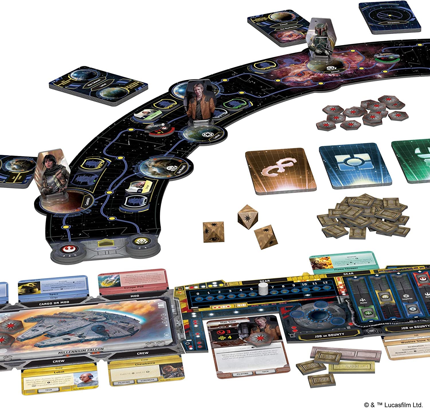 Star Wars Outer Rim Board Game - Strategy Game, Fun Family Adventure for Teens & Adults, Ages 14+, 1-4 Players, 3-4 Hour Playtime