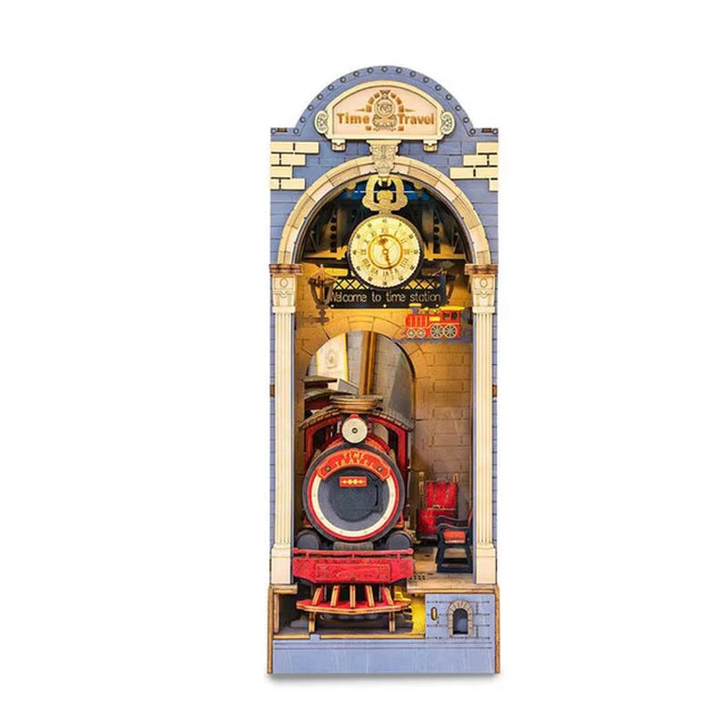 Rolife DIY Book Nook Wooden Miniature Doll House for Bookshelf Insert Furniture