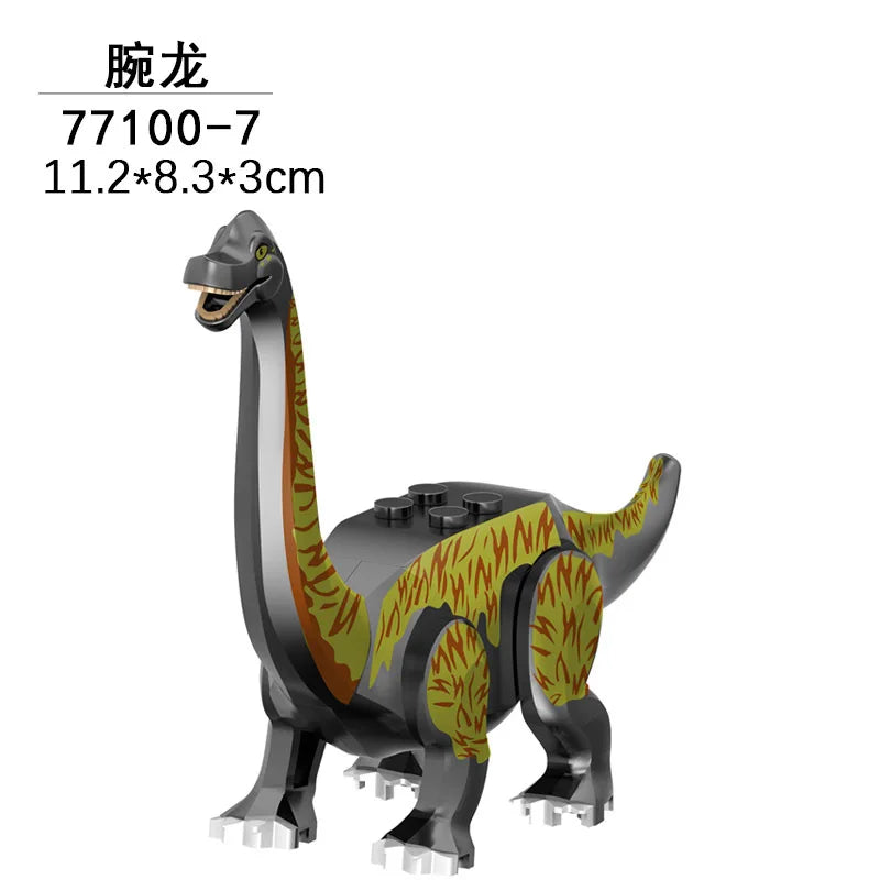 Jurassic World 3 Brutal Raptor Building Blocks Dinosaur Bricks Tyrannosaurus Indominus I-Rex Assemble Toy for Children