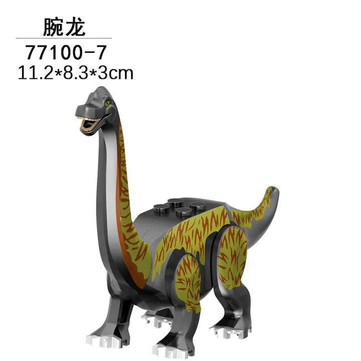 Jurassic World 3 Brutal Raptor Building Blocks Dinosaur Bricks Tyrannosaurus Indominus I-Rex Assemble Toy for Children