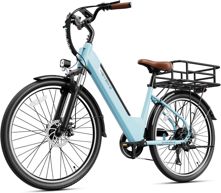 Cityscape 2.0 Electric Bike for Adults with Peak 1200W Motor, 468Wh Removable Battery, 50Miles 26" Electric Commuter Bike, 7-Speed,Ul Certified
