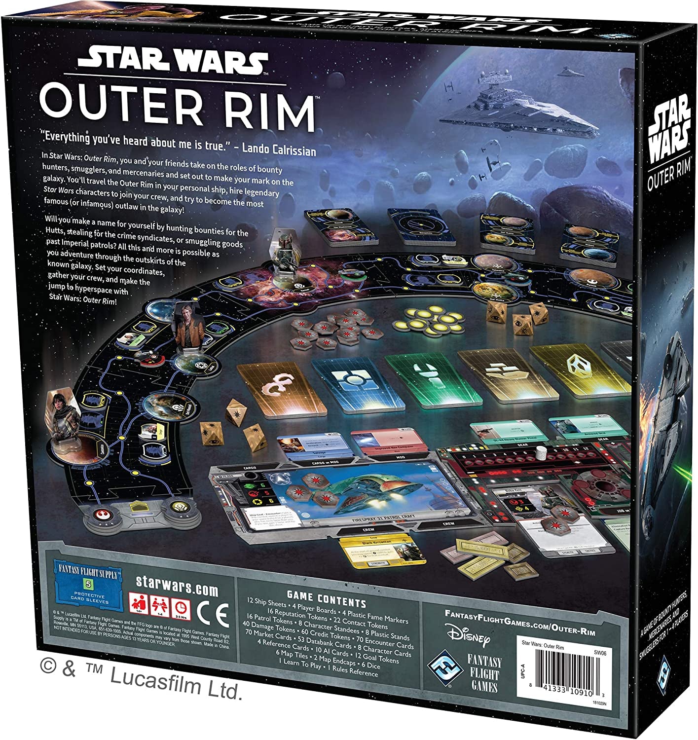 Star Wars Outer Rim Board Game - Strategy Game, Fun Family Adventure for Teens & Adults, Ages 14+, 1-4 Players, 3-4 Hour Playtime