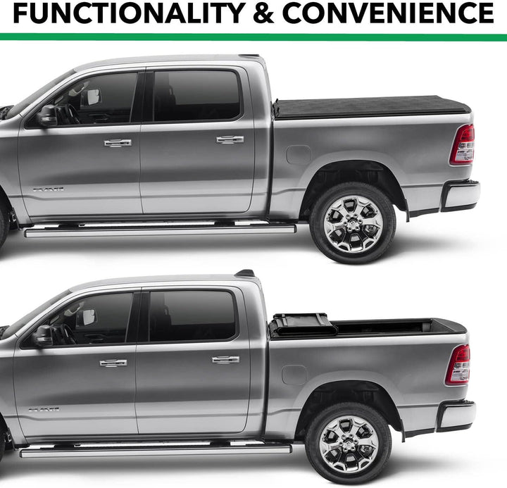 ETX Soft Tri-Fold Truck Bed Tonneau Cover | 59110 | Fits 2014 - 2018, 2019 Ltd/Lgcy Chevy/Gmc Silverado/Sierra 1500 6' 7" Bed (78.9")