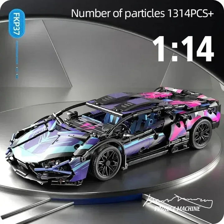 1280Pcs Technical Building Blocks Racing Car Model Remote Control Electric RC Car Version Optional Construction Toys