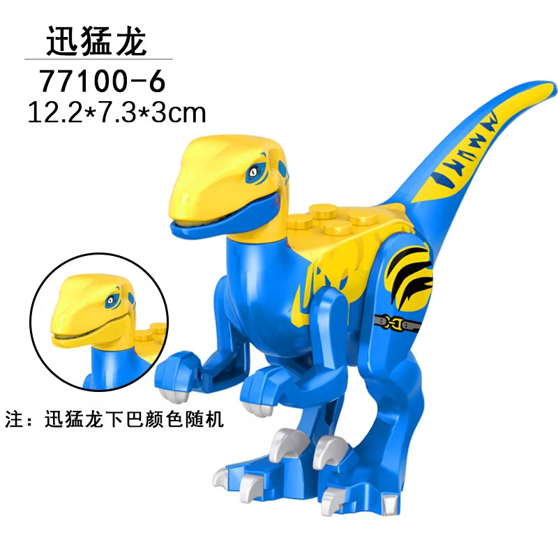 Jurassic World 3 Brutal Raptor Building Blocks Dinosaur Bricks Tyrannosaurus Indominus I-Rex Assemble Toy for Children