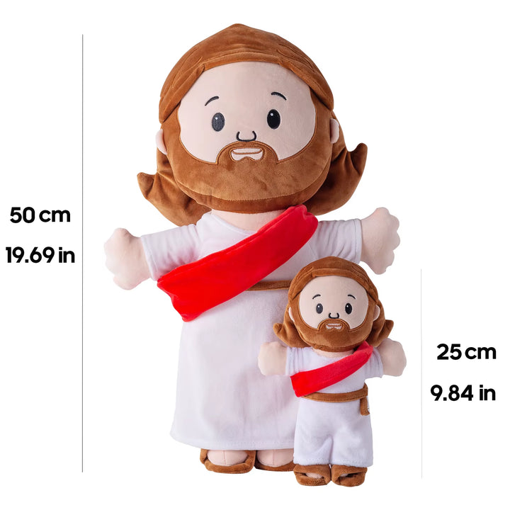 25Cm/50Cm Cartoon Jesus Pillow Stuffed Toy Bedside Sofa Cushion Christmas Gift Soft Plush Doll with Bible Pillow for Children