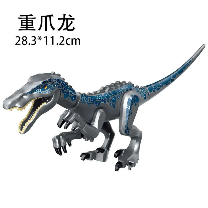 Jurassic World 3 Brutal Raptor Building Blocks Dinosaur Bricks Tyrannosaurus Indominus I-Rex Assemble Toy for Children