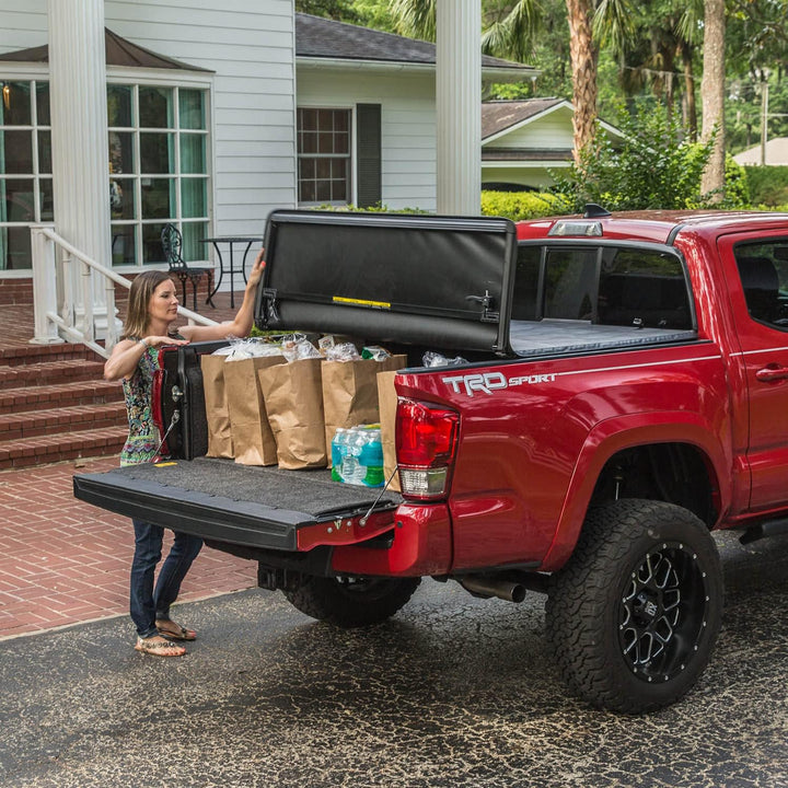 ETX Soft Tri-Fold Truck Bed Tonneau Cover | 59110 | Fits 2014 - 2018, 2019 Ltd/Lgcy Chevy/Gmc Silverado/Sierra 1500 6' 7" Bed (78.9")