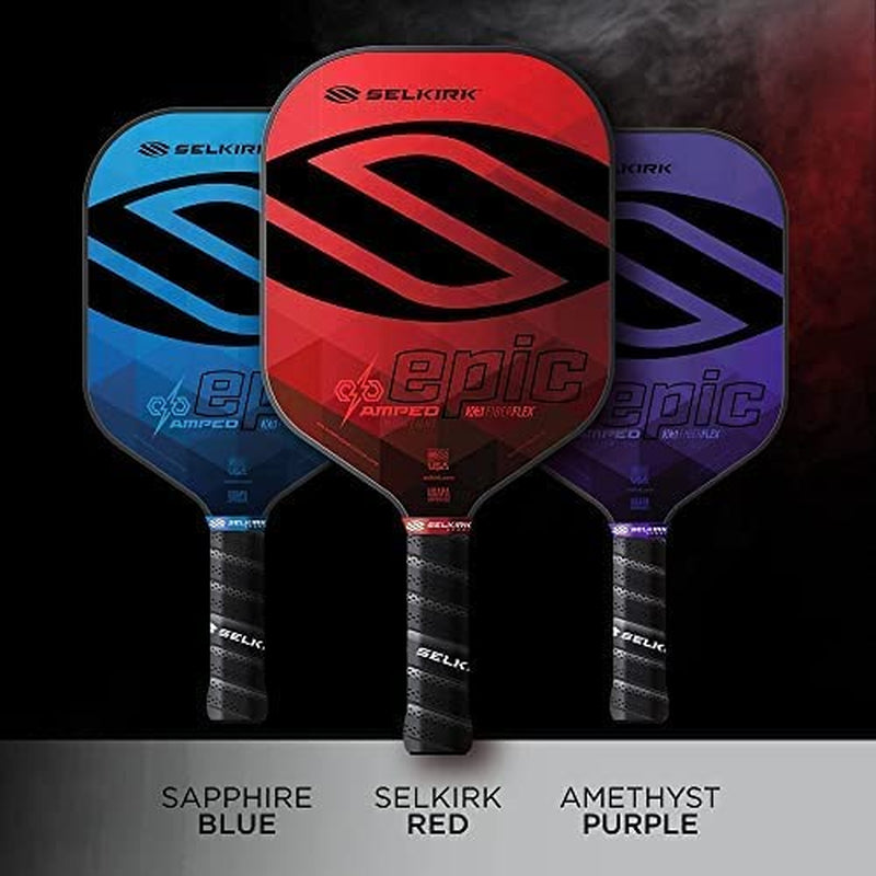 2024 Selkirk Amped Pickleball Paddle | Fiberglass Pickleball Paddle with a Polypropylene X5 Core | Pickleball Rackets Made in the USA | S2 Lightweight Selkirk Red |