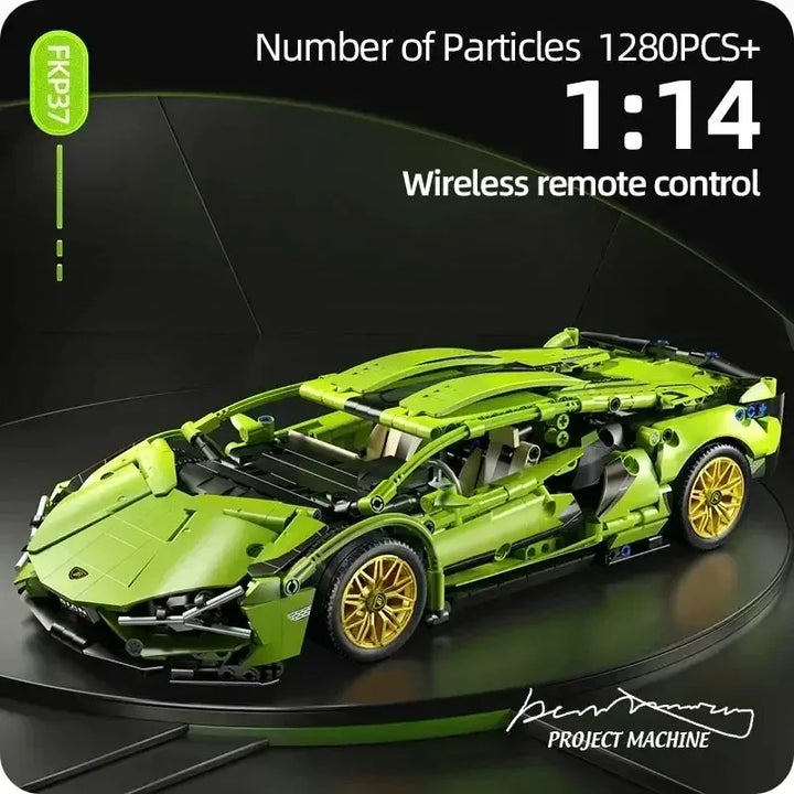 1280Pcs Technical Building Blocks Racing Car Model Remote Control Electric RC Car Version Optional Construction Toys