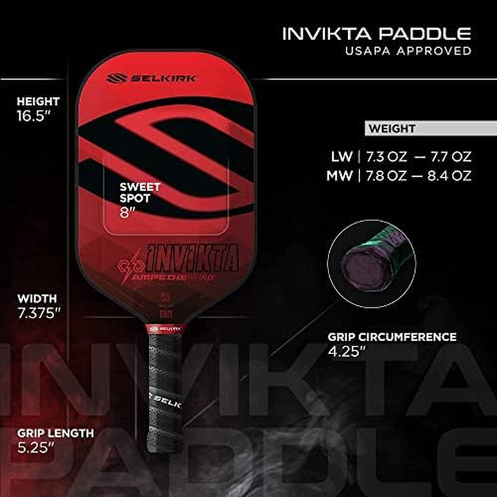 Selkirk Amped Pickleball Paddle | Fiberglass Pickleball Paddle with a Polypropylene X5 Core | Pickleball Rackets Made in the USA | 2021 Invikta Lightweight Amethyst Purple |