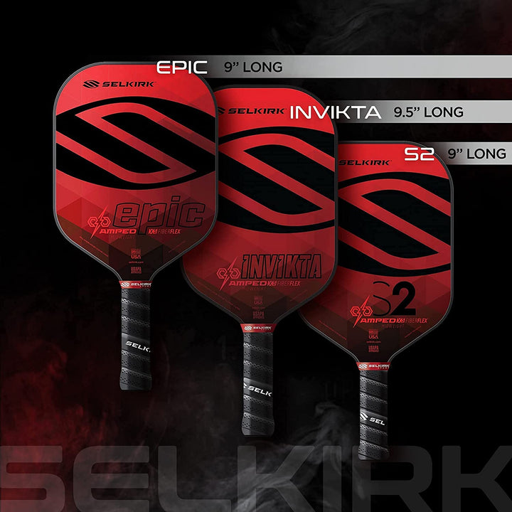 2024 Selkirk Amped Pickleball Paddle | Fiberglass Pickleball Paddle with a Polypropylene X5 Core | Pickleball Rackets Made in the USA | S2 Lightweight Selkirk Red |