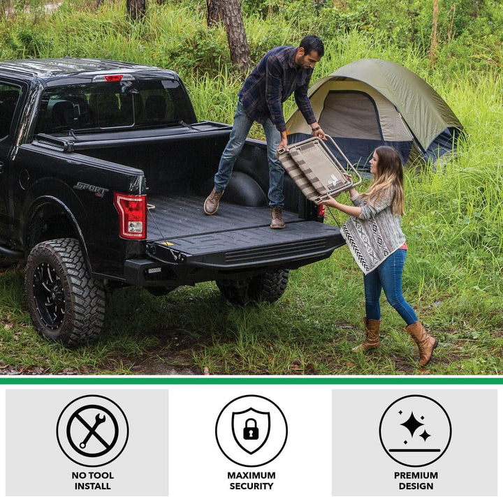 ETX Soft Tri-Fold Truck Bed Tonneau Cover | 59110 | Fits 2014 - 2018, 2019 Ltd/Lgcy Chevy/Gmc Silverado/Sierra 1500 6' 7" Bed (78.9")