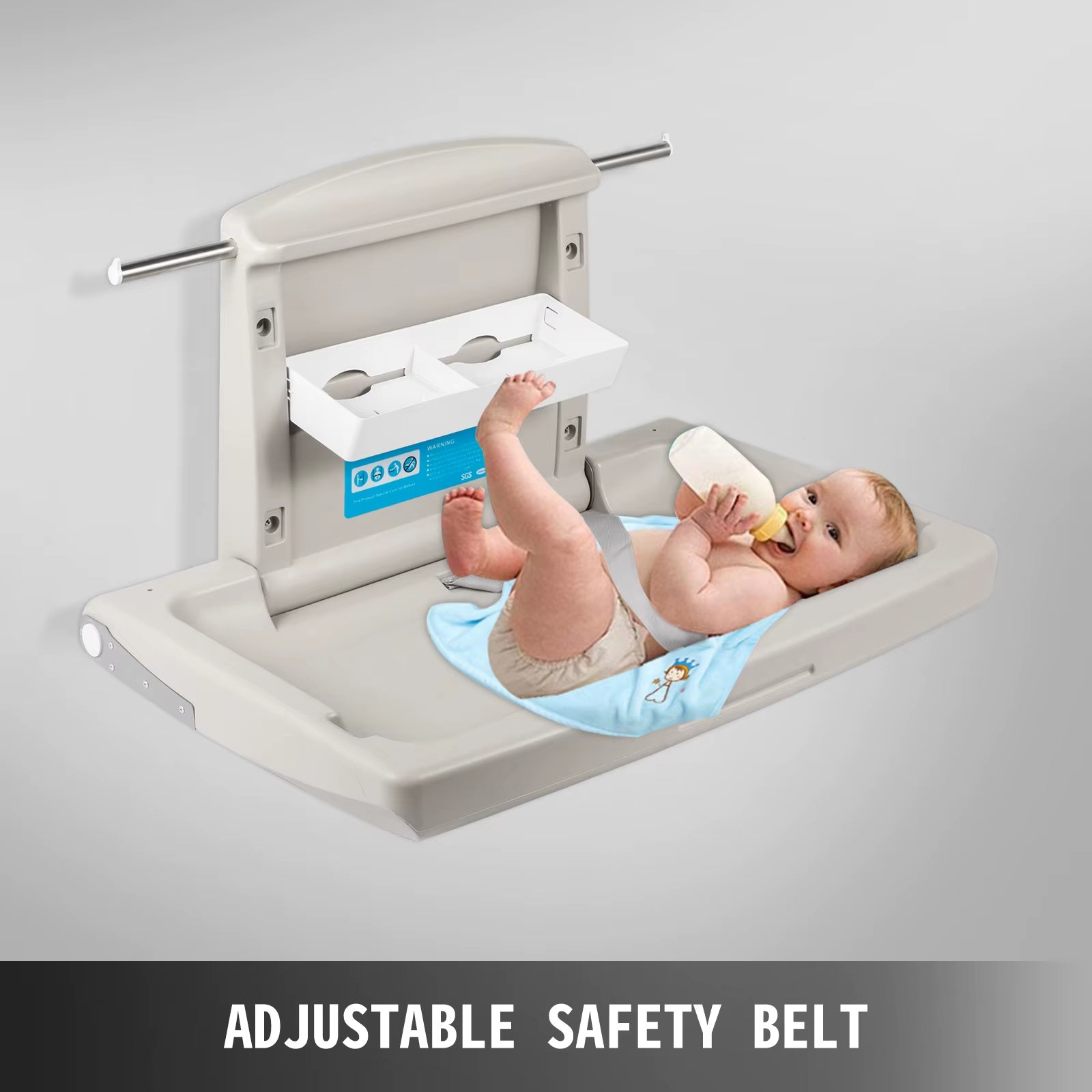 VEVOR Baby Changing Station Commercial Wall Mounted Baby Diaper Changing Table Fold down Vertical Restrooms Baby Changing Table