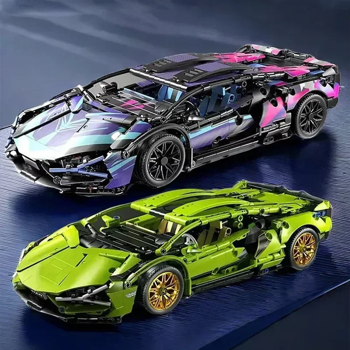 1280Pcs Technical Building Blocks Racing Car Model Remote Control Electric RC Car Version Optional Construction Toys