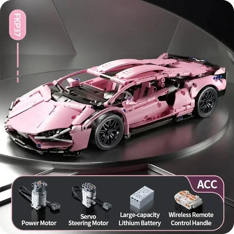 1280Pcs Technical Building Blocks Racing Car Model Remote Control Electric RC Car Version Optional Construction Toys