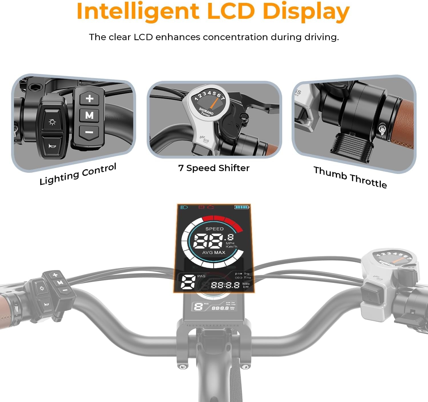 Cityscape 2.0 Electric Bike for Adults with Peak 1200W Motor, 468Wh Removable Battery, 50Miles 26" Electric Commuter Bike, 7-Speed,Ul Certified